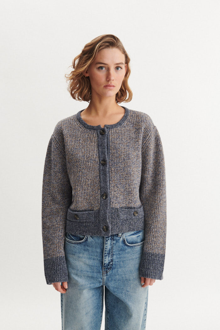 Basic Apparel Randi Cardigan Cardigans 836 Portabella / poppy seed
